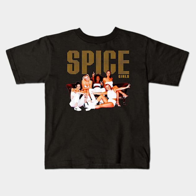 Official Spice Girls Couch Photo Kids T-Shirt by wfmacawrub